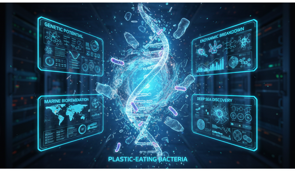 Bakteri Pemakan Plastik: Potensi Genetik dan Enzimatik untuk Bioremediasi Laut